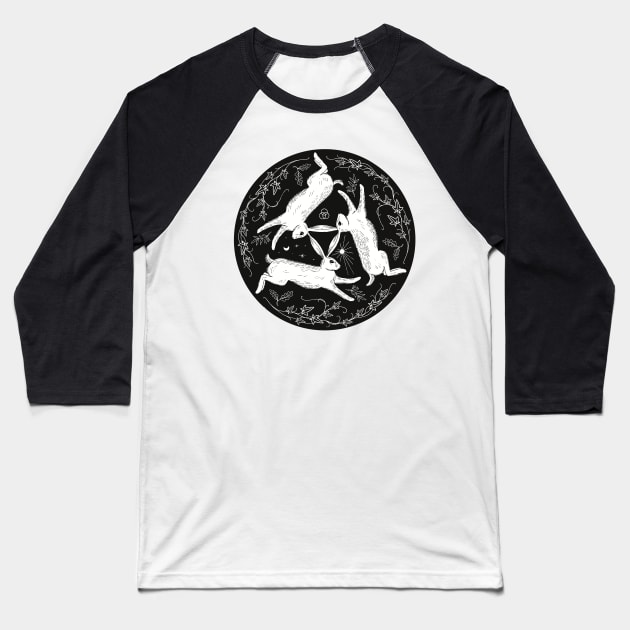 Three Hares Baseball T-Shirt by Thistle Moon